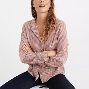 Madewell Plaid Button-Front Pajama Shirt✨